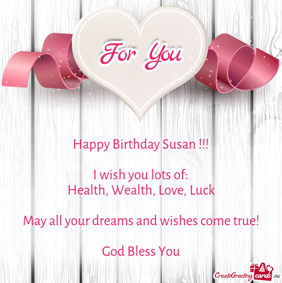 Happy Birthday Susan