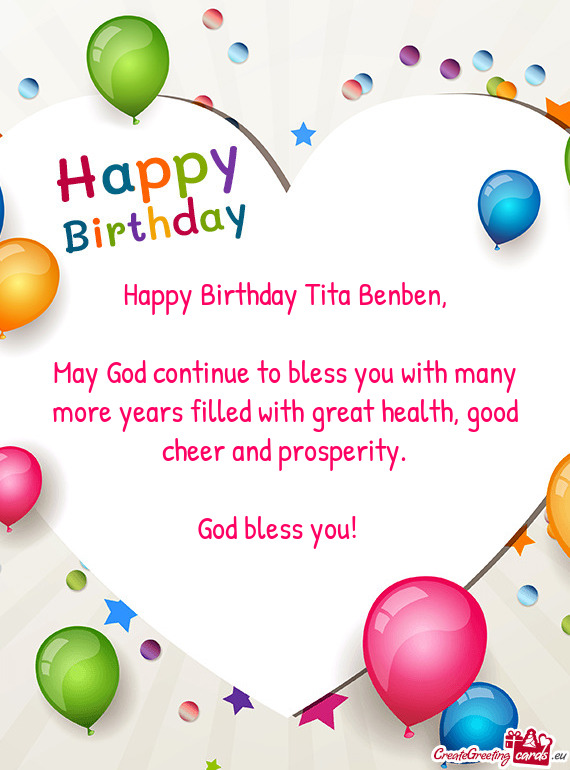 Happy Birthday Tita Benben