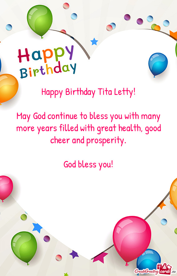 Happy Birthday Tita Letty