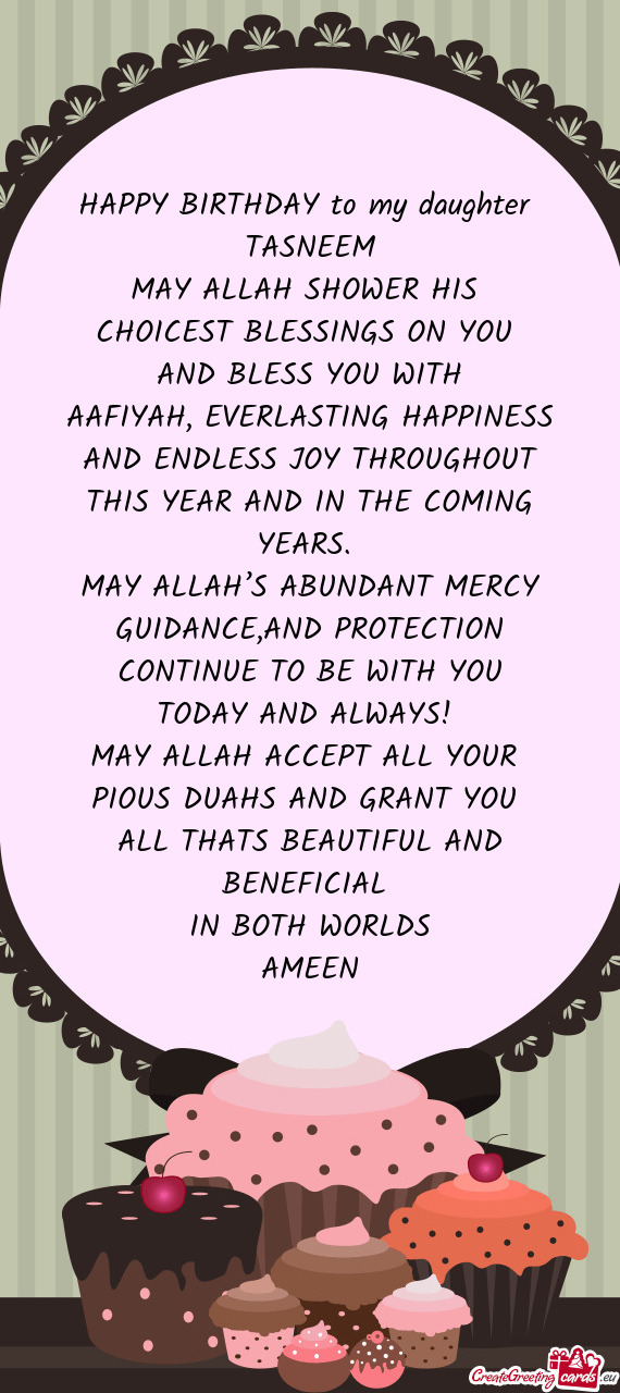 HAPPY BIRTHDAY to my daughter