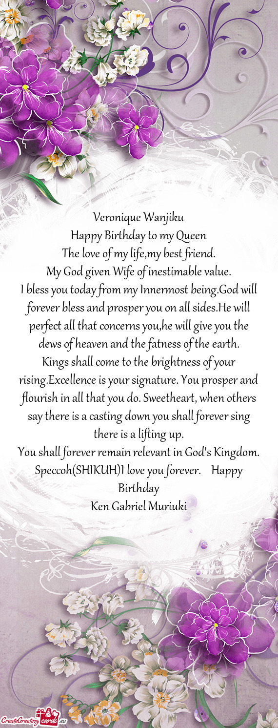 Happy Birthday to my Queen
