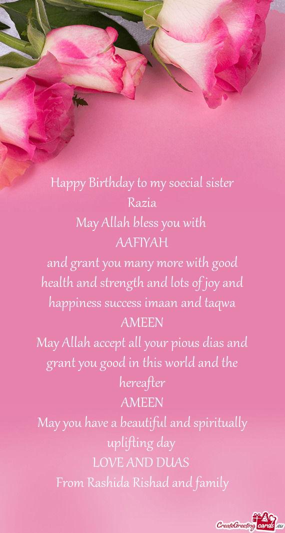 Happy Birthday to my soecial sister - Free cards