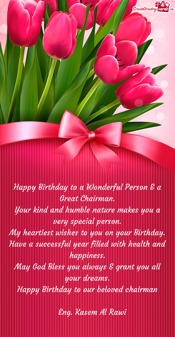 Happy Birthday to our beloved chairman  Eng