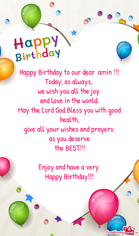 Happy Birthday to our dear amin