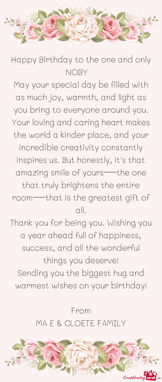 Happy Birthday to the one and only NOBY🥳🎂