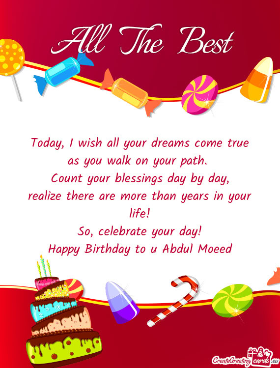 Happy Birthday to u Abdul Moeed