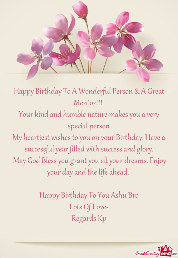 Happy Birthday To You Ashu Bro