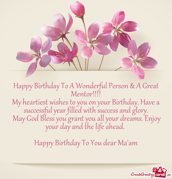 Happy Birthday To You dear Ma