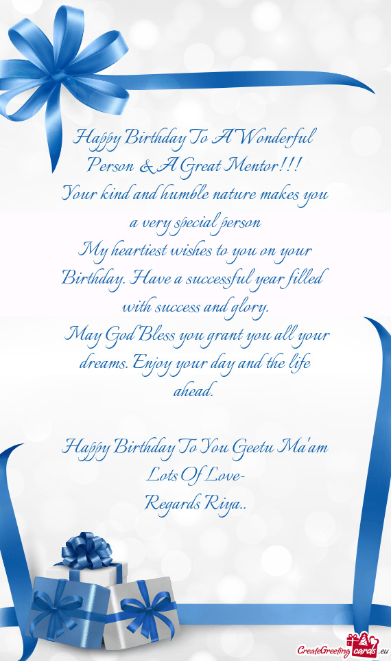 Happy Birthday To You Geetu Ma