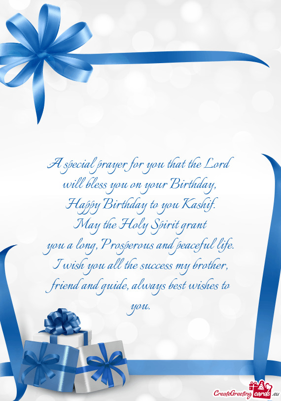 Happy Birthday to you Kashif