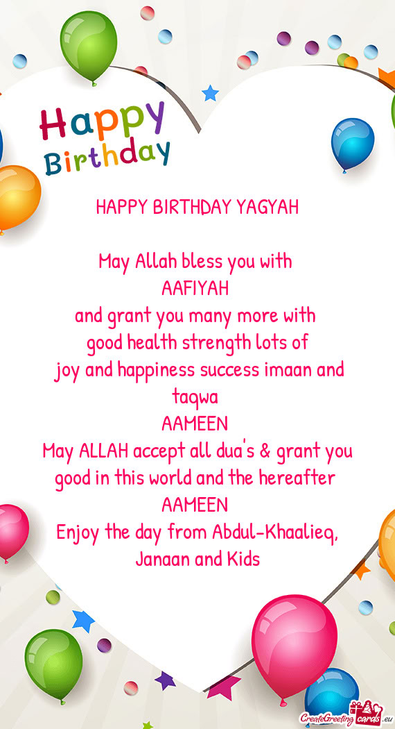 HAPPY BIRTHDAY YAGYAH
