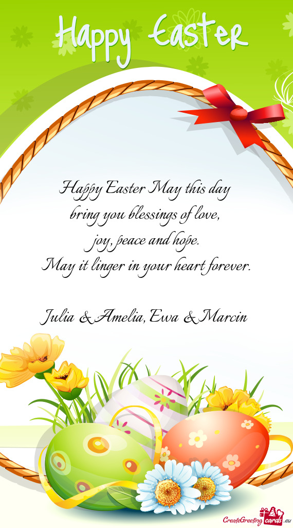 Happy Easter May this day