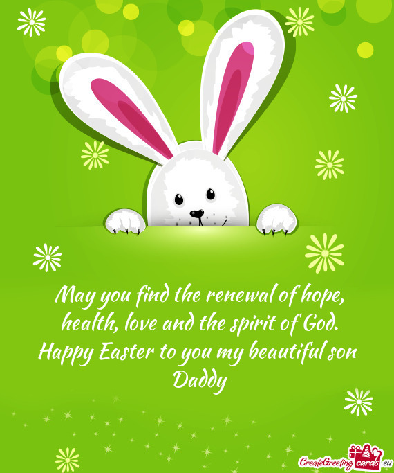 Happy Easter to you my beautiful son
