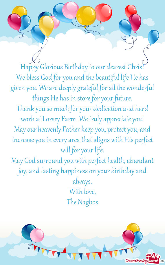 Happy Glorious Birthday to our dearest Chris