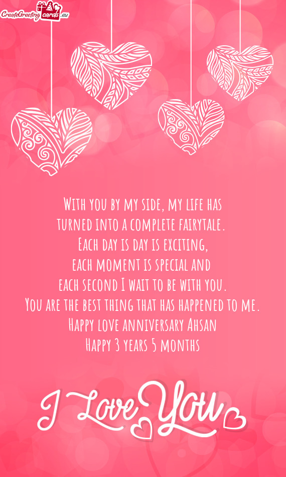 Happy love anniversary Ahsan