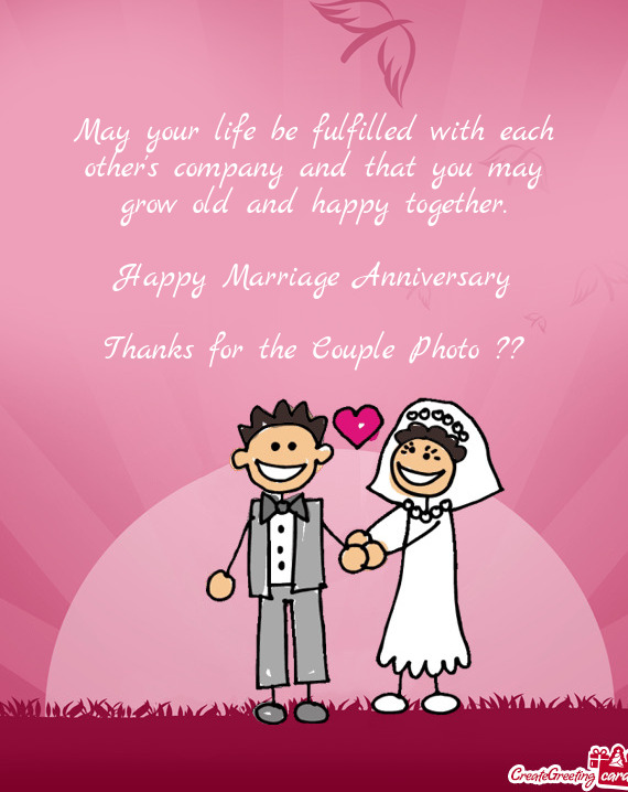 Happy Marriage Anniversary
 
 Thanks for the Couple Photo