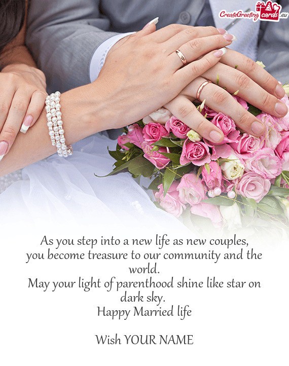 Happy Married life Wish YOUR NAME - Free cards