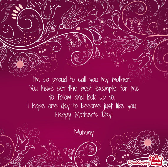 Happy Mother's Day! Mummy