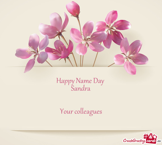 Happy Name Day 
 Sandra
 
 
 Your colleagues