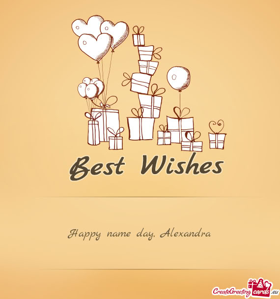 Happy name day, Alexandra