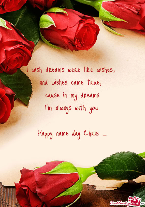 Happy name day Chris