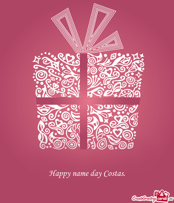 Happy name day Costas