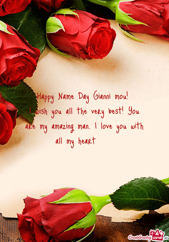 Happy Name Day Gianni mou
