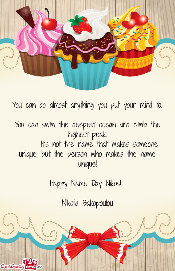 Happy Name Day Nikos