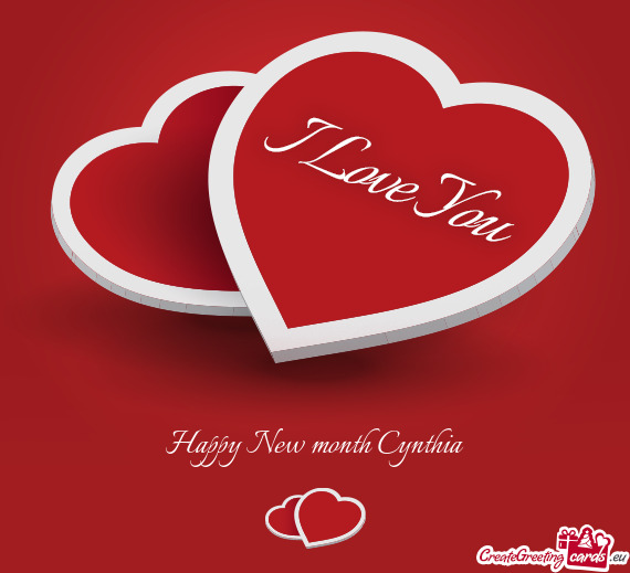 Happy New month Cynthia