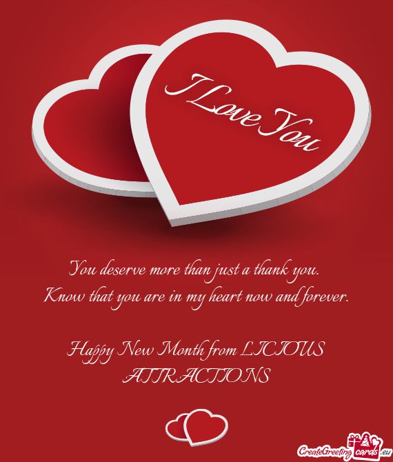 Happy New Month from LICIOUS ATTRACTIONS