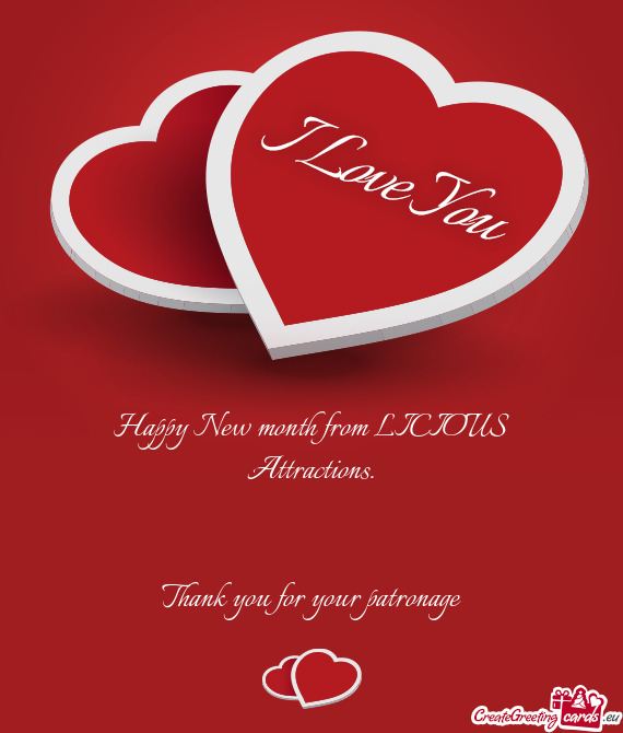 Happy New month from LICIOUS