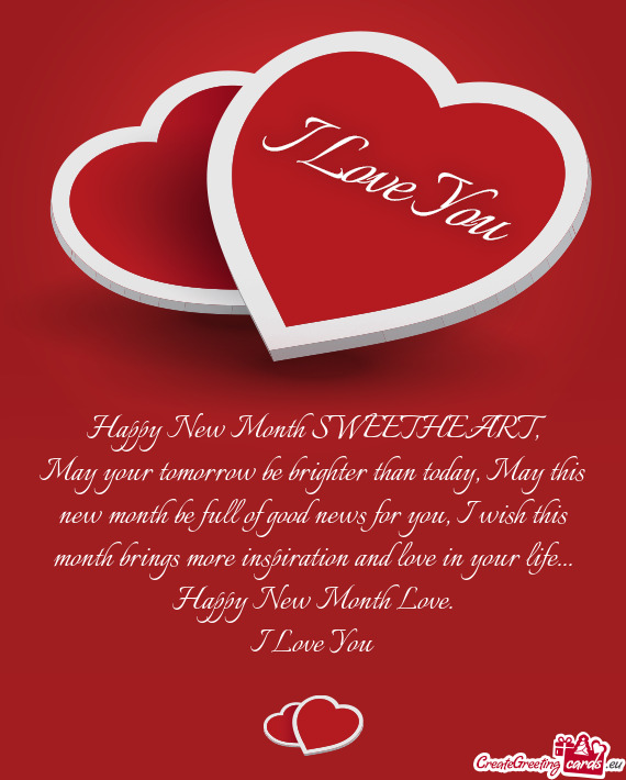 Happy New Month Love