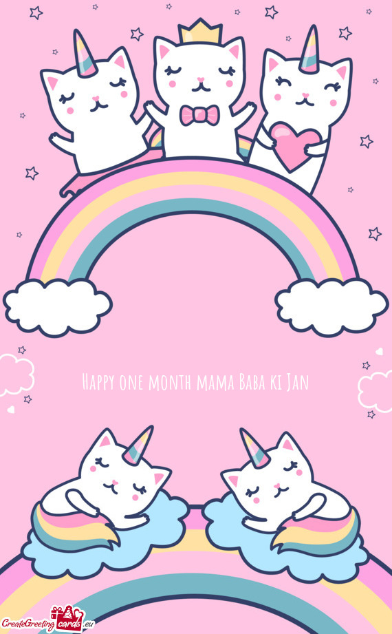 Happy one month mama Baba ki Jan
