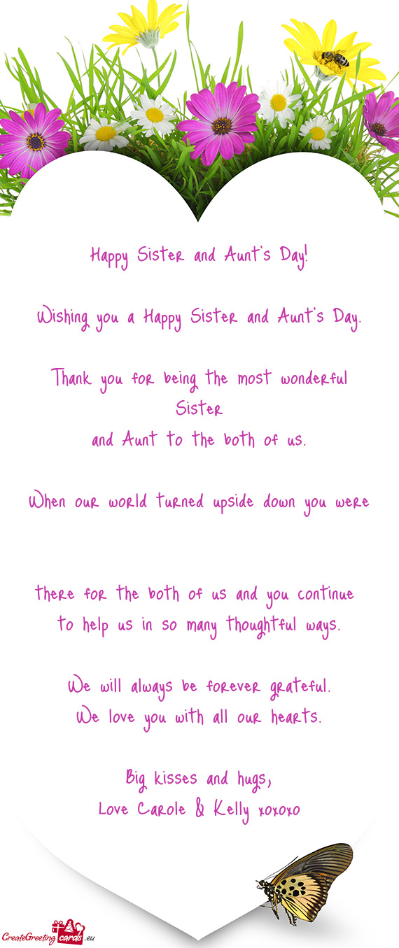 Happy Sister and Aunt’s Day