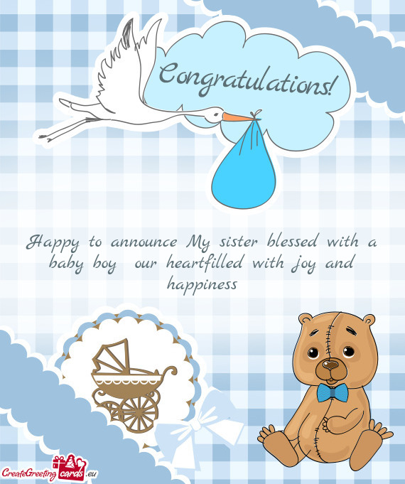 Happy to announce My sister blessed with a baby boy our heartfilled with joy and happiness