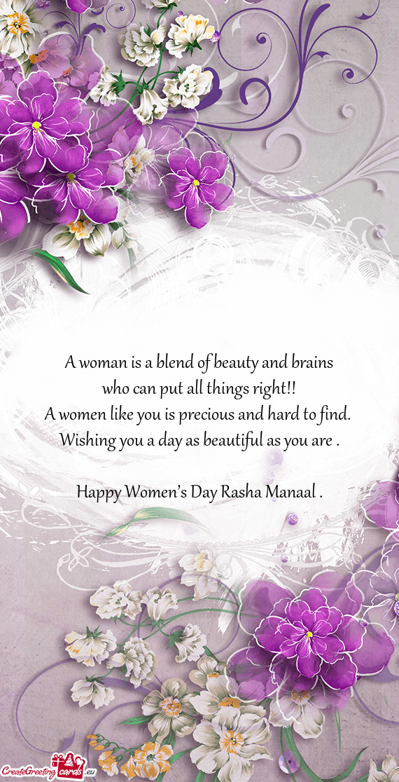 Happy Women’s Day Rasha Manaal