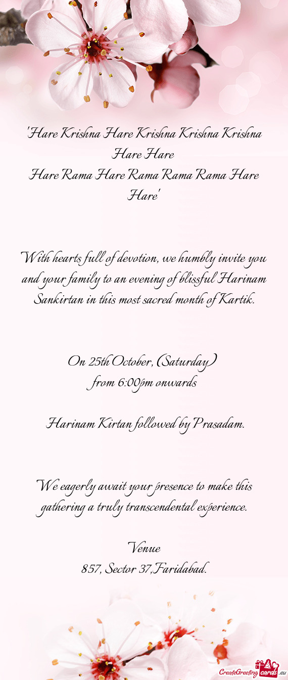 Hare Rama Hare Rama Rama Rama Hare Hare"