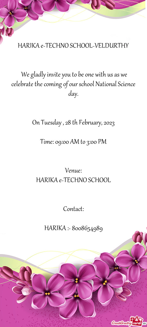 HARIKA e-TECHNO SCHOOL-VELDURTHY