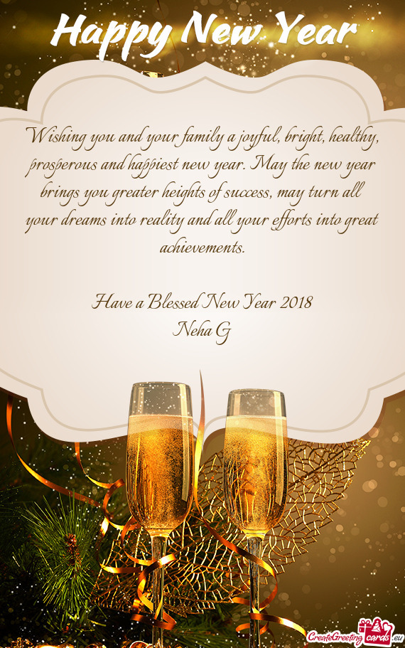 Have a Blessed New Year 2018