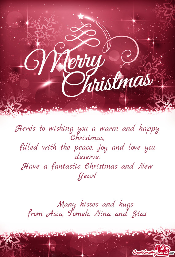 Have a fantastic Christmas and New Year