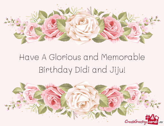Have A Glorious and Memorable Birthday Didi and Jiju