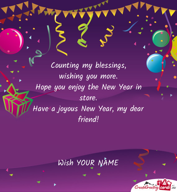 Have a joyous New Year