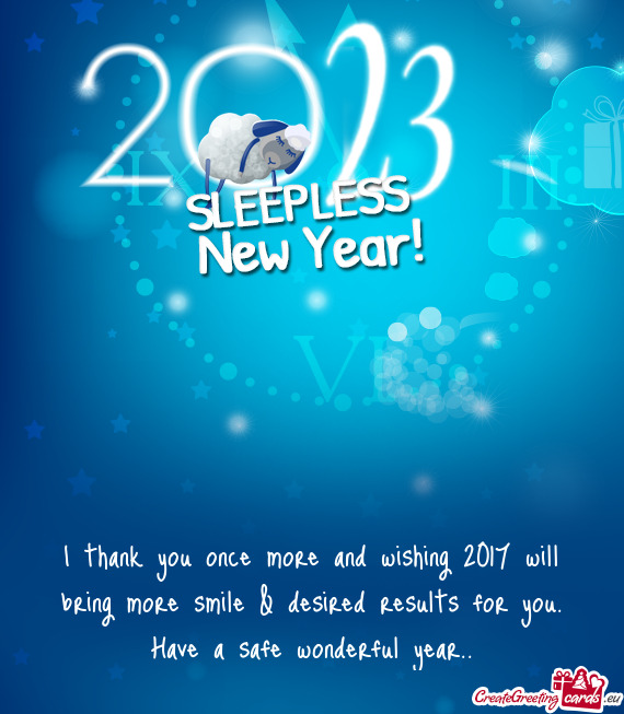 Have a safe wonderful year