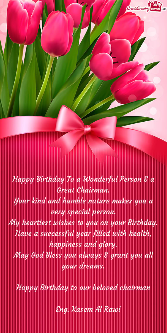 Have a successful year filled with health, happiness and glory