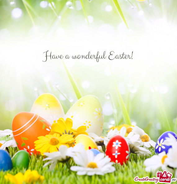 Have a wonderful Easter