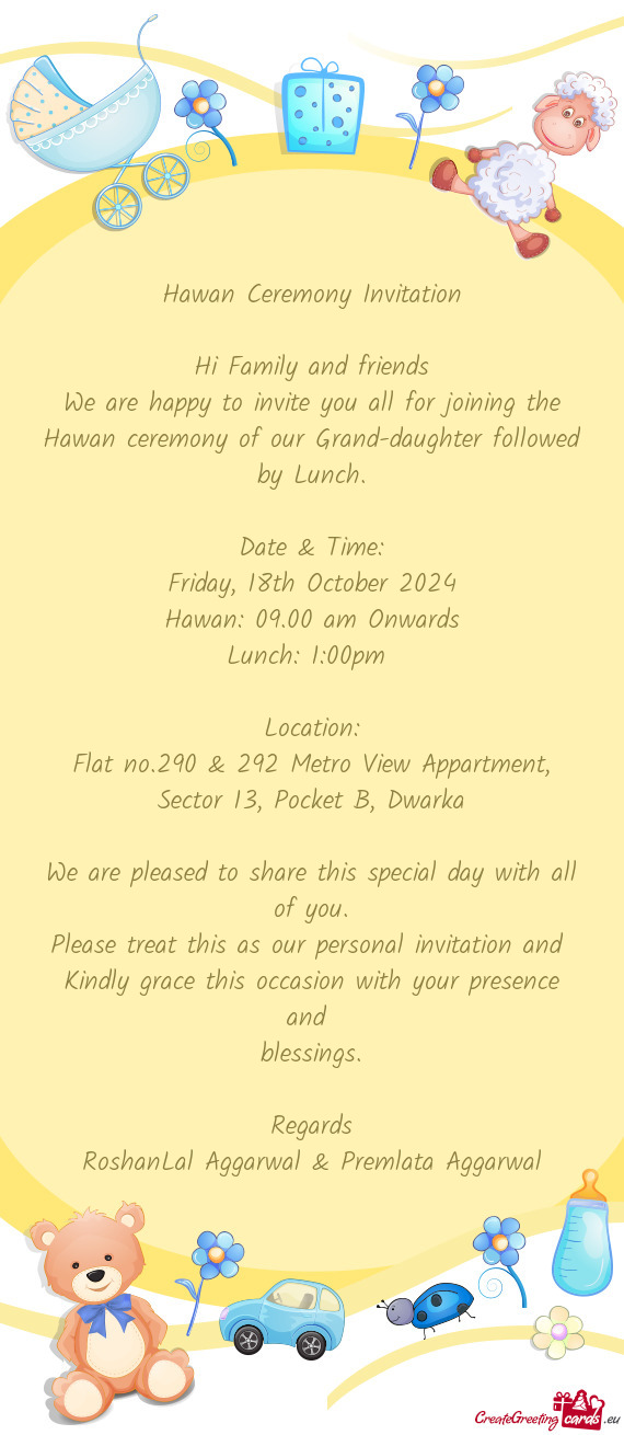 Hawan: 09.00 am Onwards