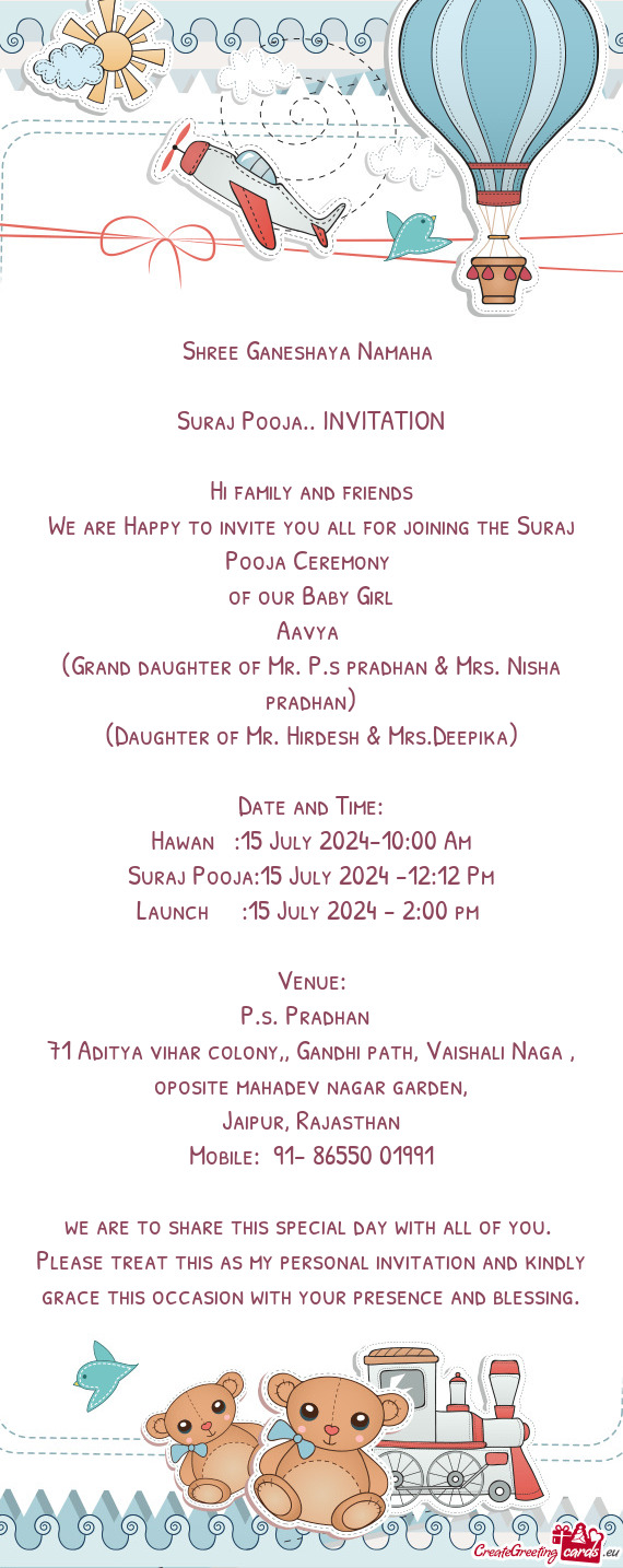 Hawan :15 July 2024-10:00 Am