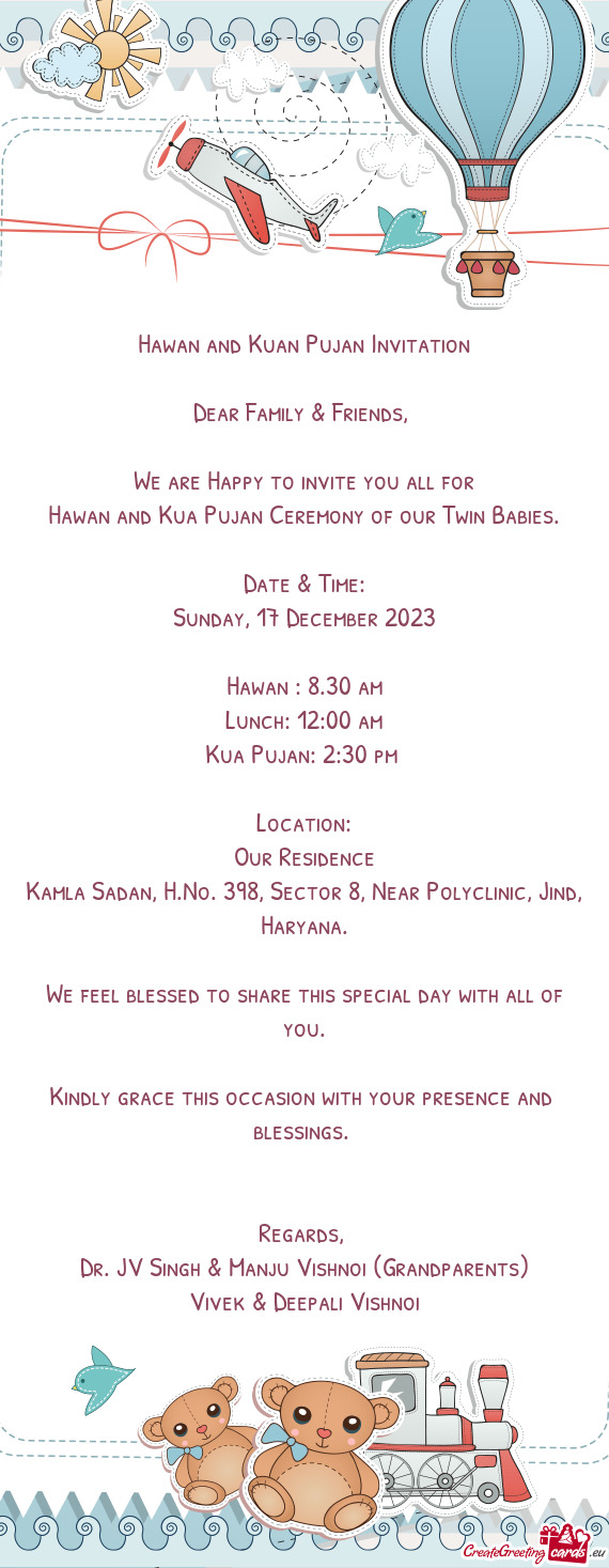 Hawan and Kua Pujan Ceremony of our Twin Babies