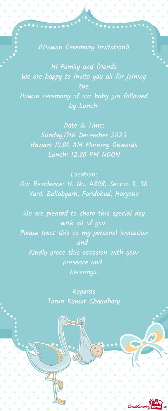 #Hawan Ceremony Invitation#