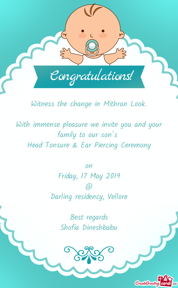 Head Tonsure & Ear Piercing Ceremony